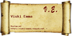 Viski Emma névjegykártya